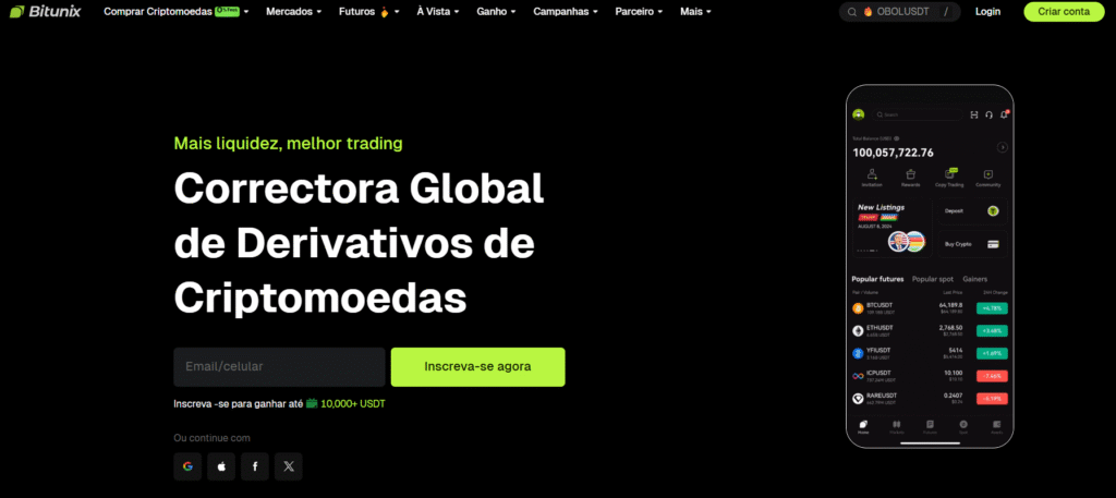 Código de Referência Bitunix “frxpkq”: Desbloqueie um Bônus de $5.500 e 10% de Desconto em Taxas