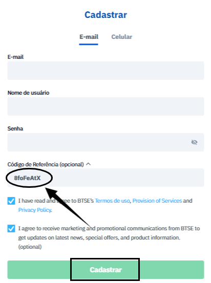 Código de indicação da BTSE Exchange (8foFeAtX) – Desbloqueie 10% de desconto nas taxas + bônus de boas-vindas de $20